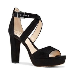 Vince Camuto Shayla Suede Peep-Toe Sandal